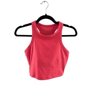 Spiritual Gangster Coral Pink Racerback Crop Tank Top Women's Size S Athletic